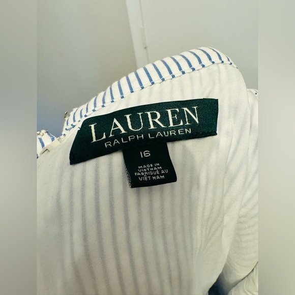 Ralph Lauren Striped Flared Dress Size 16 - Picture 5 of 14